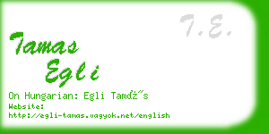 tamas egli business card